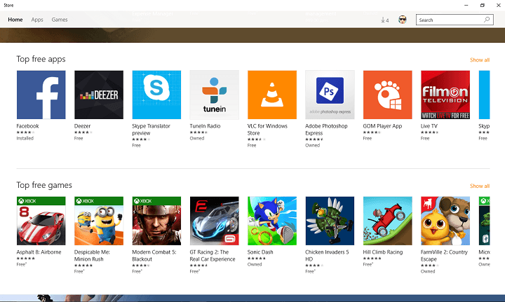 windows store new apps