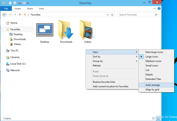 How to Disable Auto Arrange in Folders in Windows 10 3