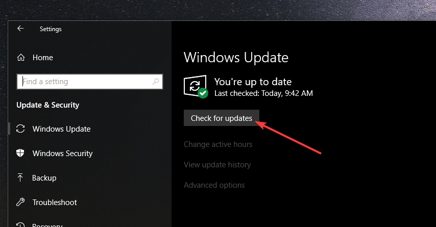 Controllo degli aggiornamenti di Windows 10