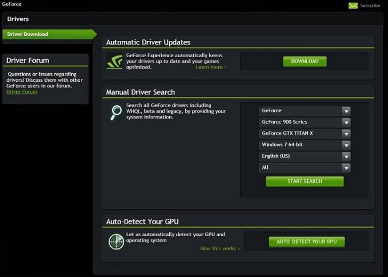 Download Latest Nvidia GeForce Drivers For Windows 10