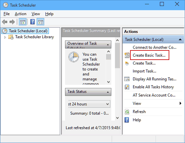 task scheduler reboot