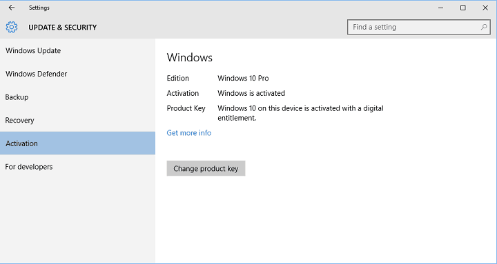 windows 10 key cant upgrade to pro