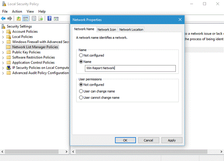 change network name windows 10 2