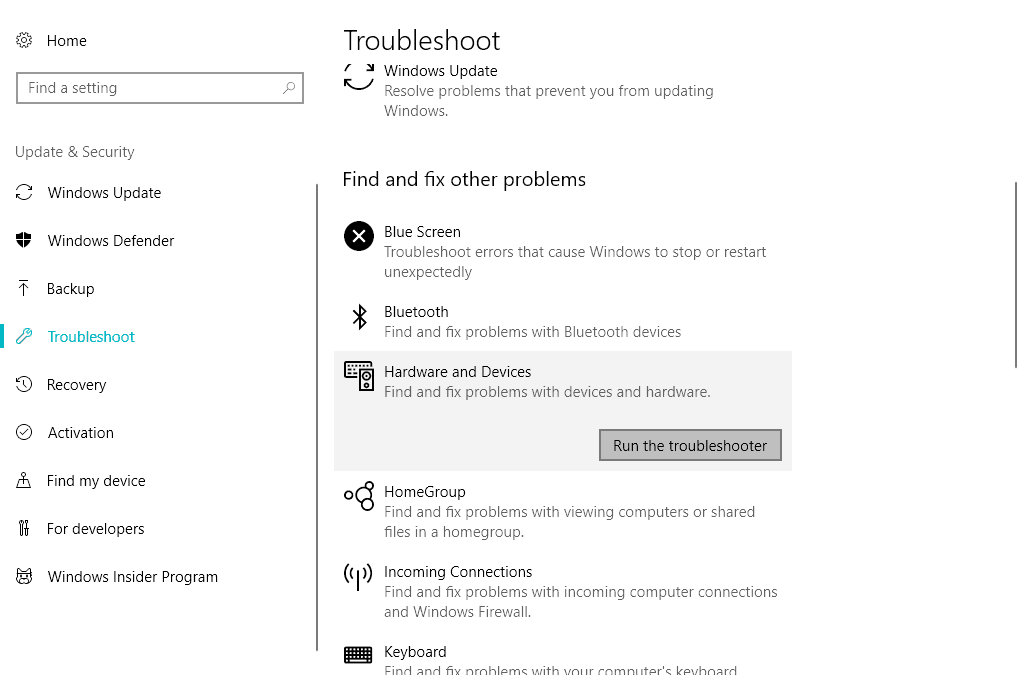 multitouch not working windows 10