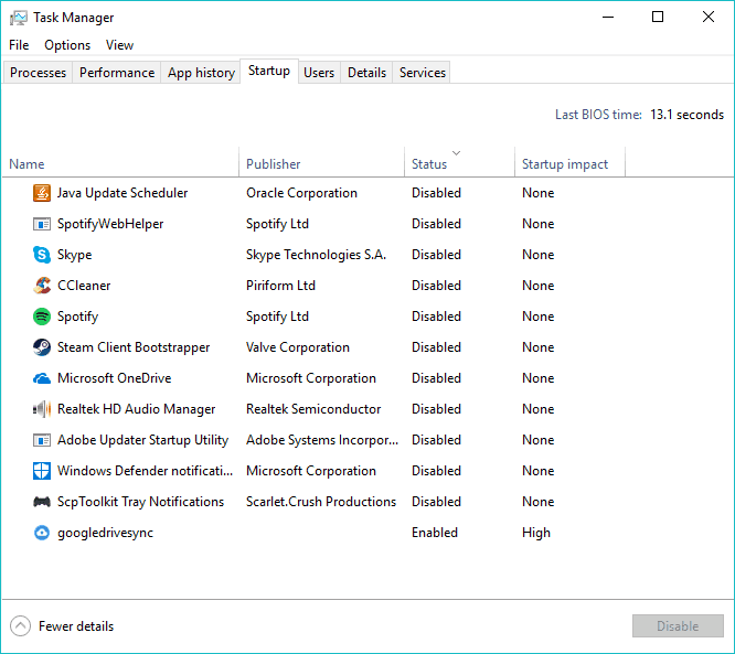 programs crashing windows 10