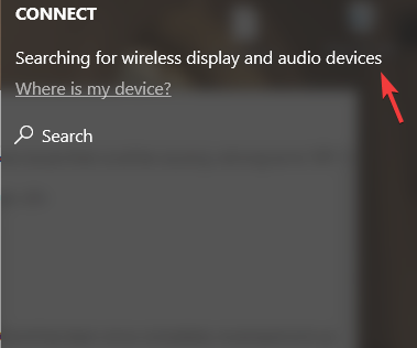 search wireless devices windows 10