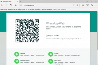 WhatsApp now Available in Windows 10 on Microsoft Edge