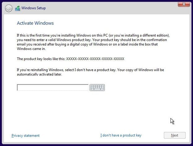 Install Windows 10 after free upgrade