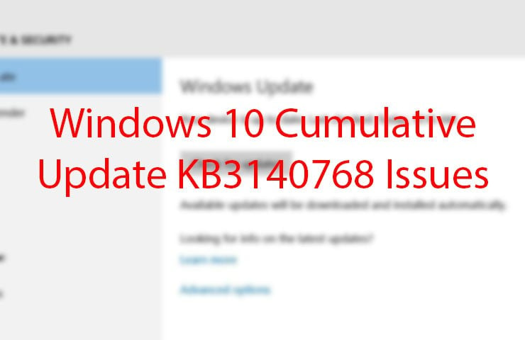 windows 10 cumulative updates fail to install