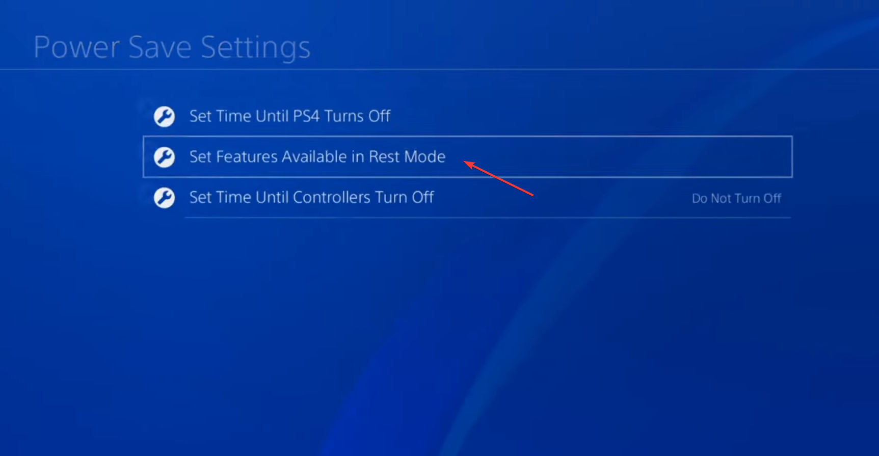 set features available in rest mode