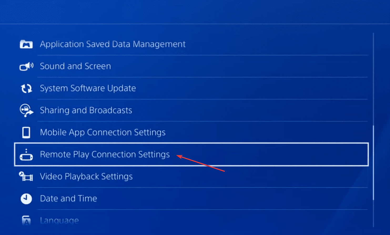remote play connection settings