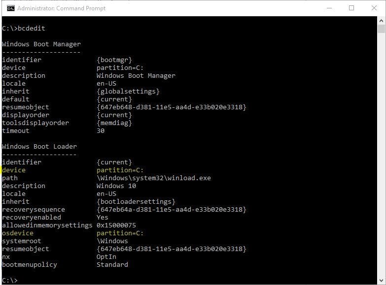 repairing windows 10 from command prompt