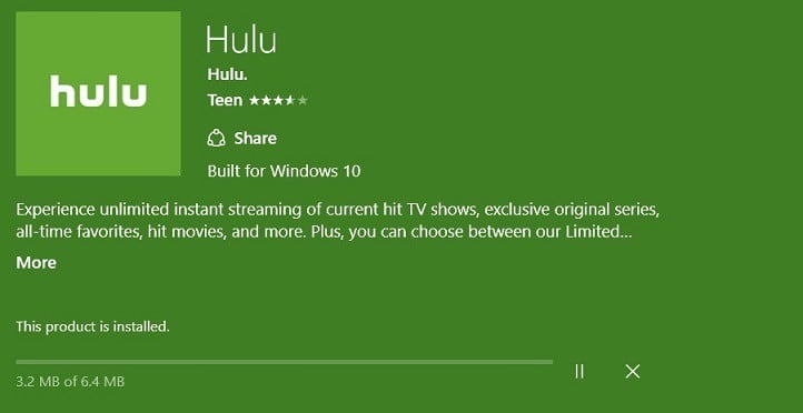 hulu app for windows 10