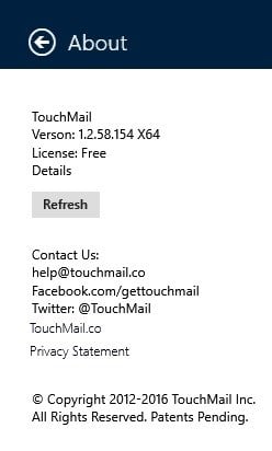 touchmail windows 10