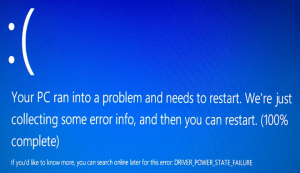 drive power state failure windows 10 update