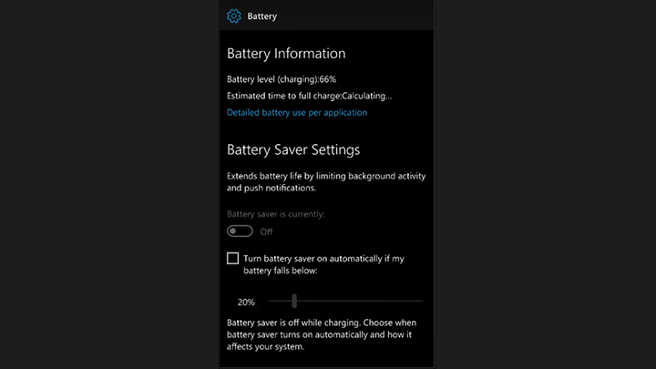 battery saver windows 10 mobile