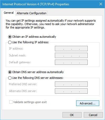 ipv4-advanced Steam needs to be online to update