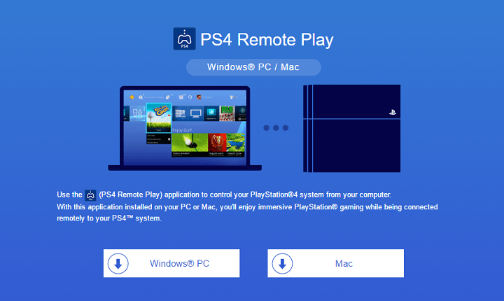 playstation 4 remote play windows 10