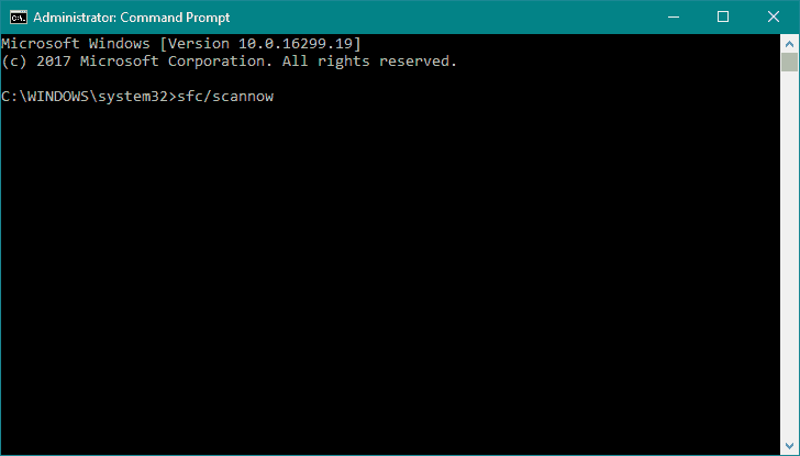 command prompt sfc /scannow windows 10 update hangs