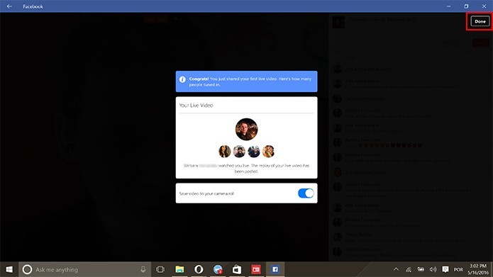 facebook live stream windows 10 4