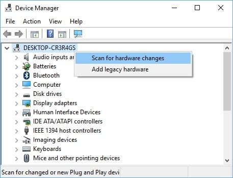 Fix missing battery icon in Windows 10