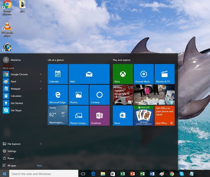 Windows 10 Start menu tiles not showing