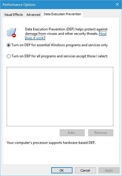 turn-on-DEP-for-essential-windows-programs