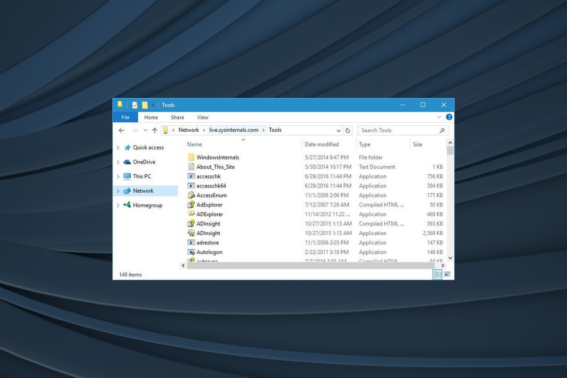 find out how to install sysinternals in Windows 10
