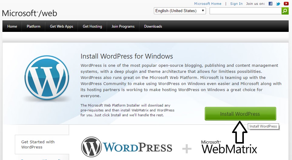 wordpress installer for windows