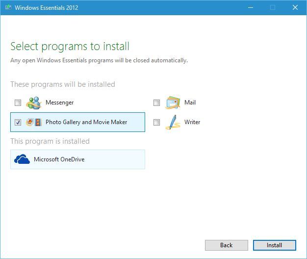 photo gallery and movie maker how to install windows media player