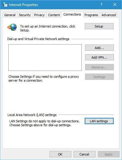 0x80010108-LAN-settings