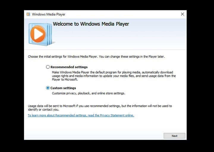 microsoft media player windows 10