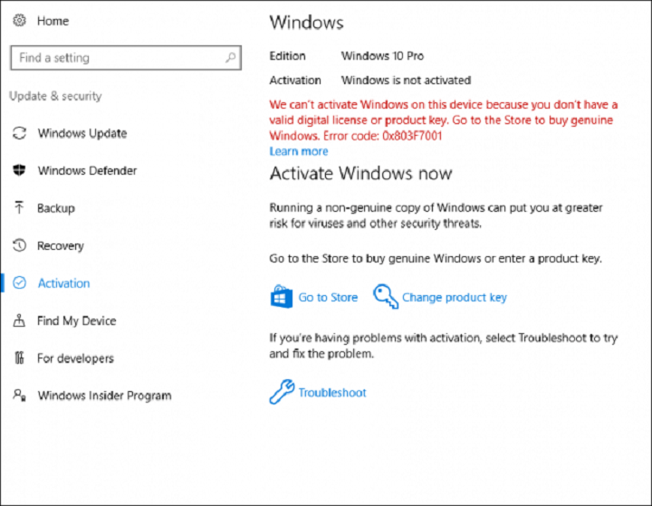 Unable To Activate Windows 10 After The Anniversary Update