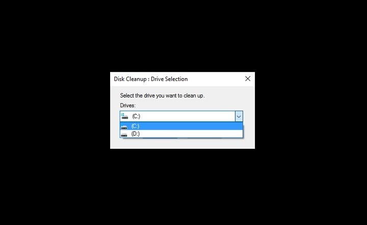 disk cleanup tool anniversary update fails to install