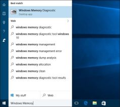windows memory diag ostoc wont display