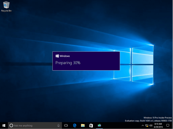 preparing Windows 10 Anniversary Update ISO file