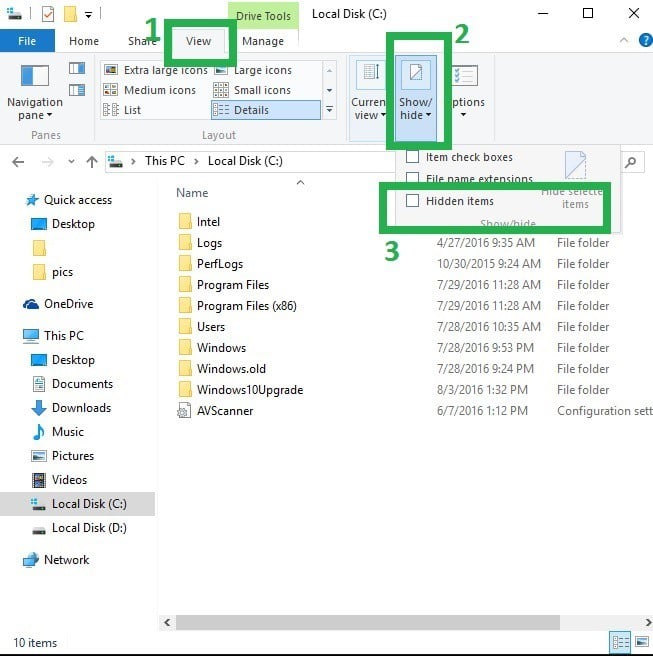 setting default download folder windows 10