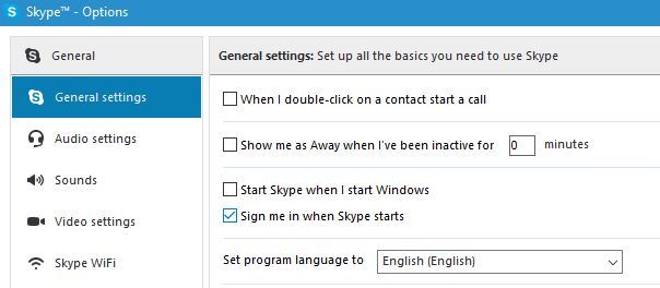 turn off skype on startup windows 10