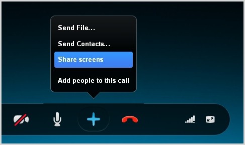 skype share screen audio