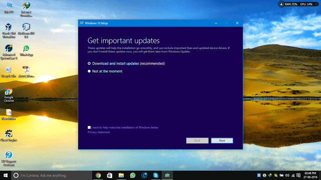 windows 10 anniversary update manual install
