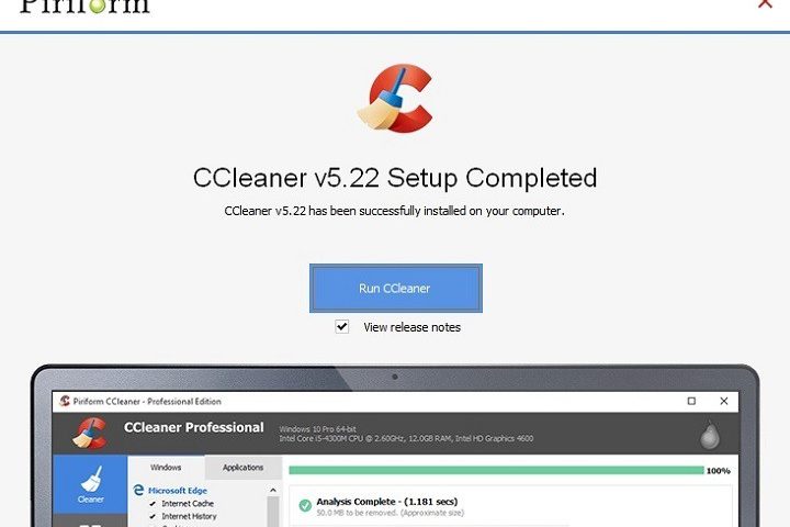 ccleaner doesnt download on my pc