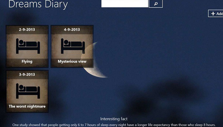 Dream Diary Windows 10 diary app