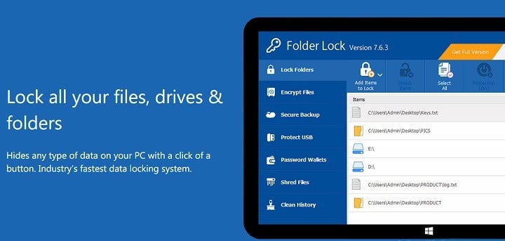 download folder lock for windows 10