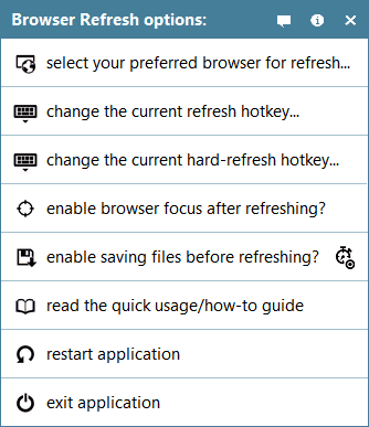 browser refresh options