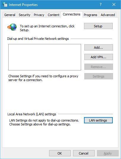 connection-to-microsoft-exchange-is-unavailable-internet-options-2