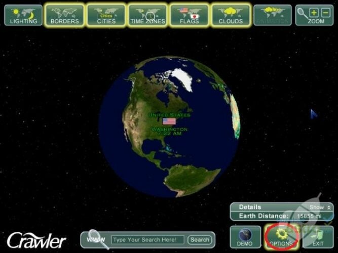 3D Earth screensaver