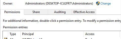 outlook data file cannot be accessed pemissions
