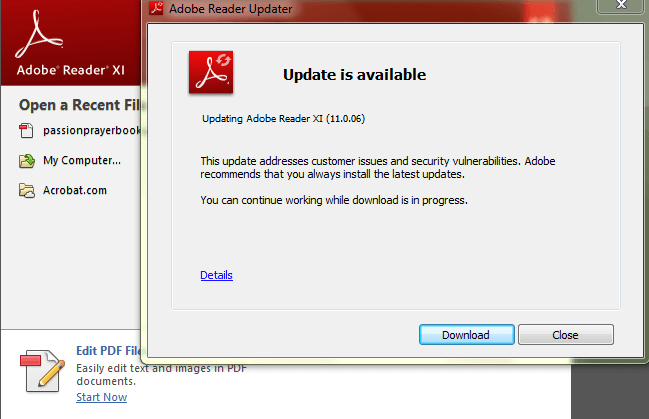 what is the latest version of adobe reader for windows 7