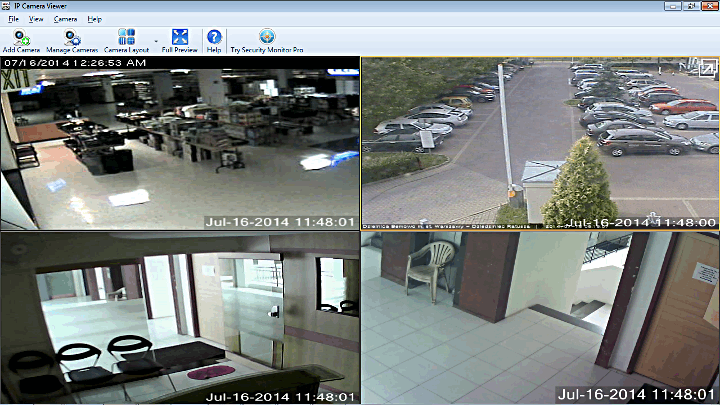 pc with ip camera viewer
