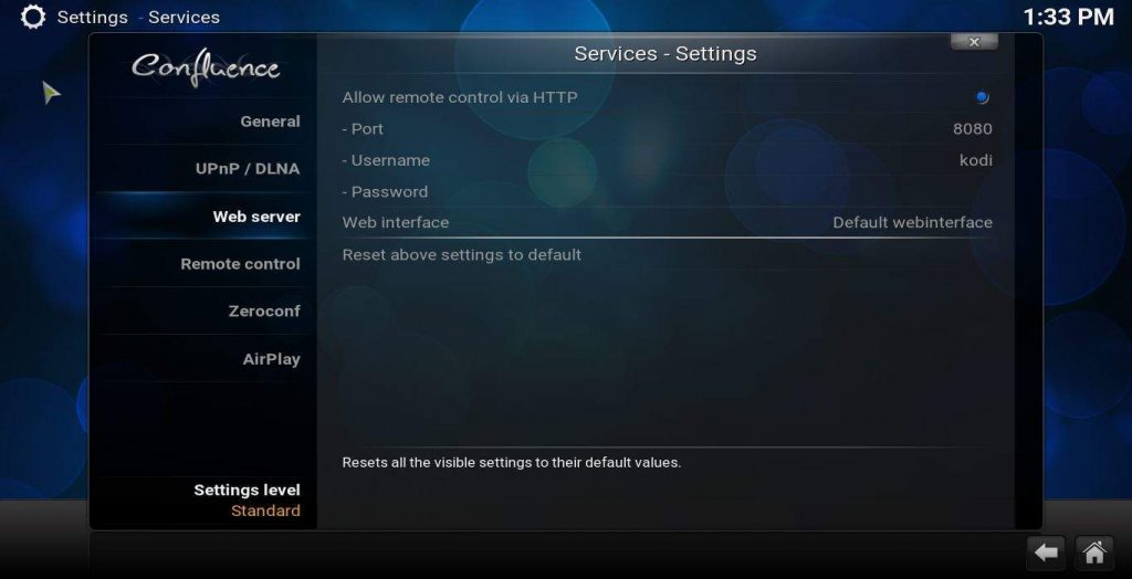 kodi cache settings for windows 10